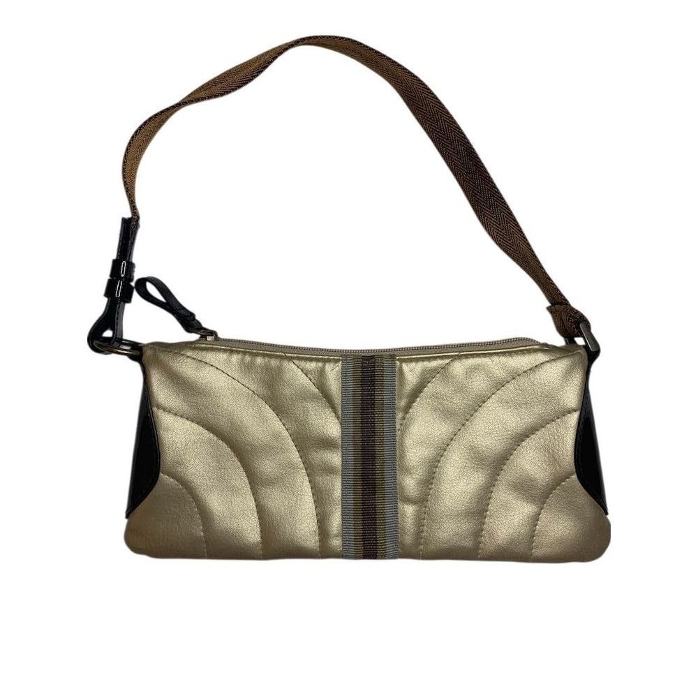 The Limited Women's Metallic Gold Faux Leather Shoulder Purse Baguette - Picture 5 of 5